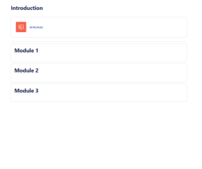Affichage du contenu du cours